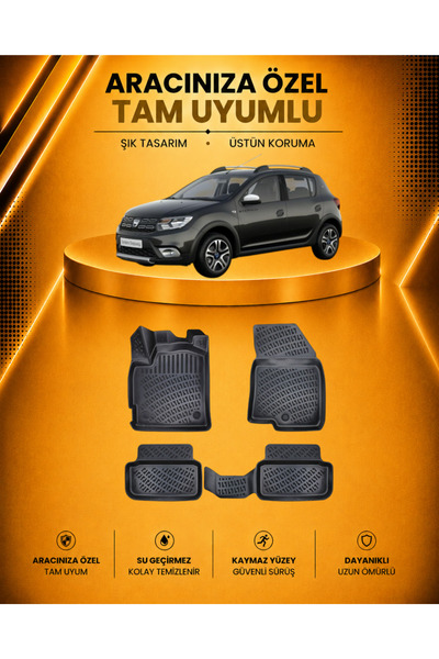 Dacia Sandero 2020 Sonrası Havuzlu Paspas | Stepway - Prestige/Expression/Extreme Paket