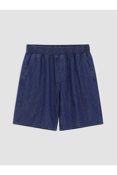 LC Waikiki Blue Plus Size Women's Jean Shorts