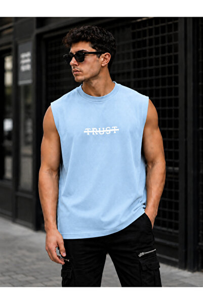 caddekombin Zero Sleeve Trust Printed Unisex Comfortable Fit Basic Cotton Com...