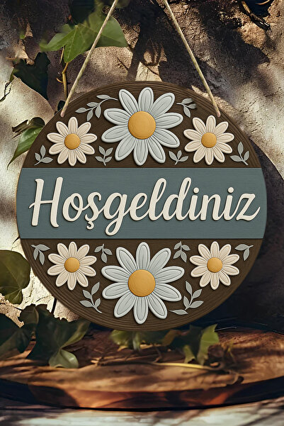 SHELİFE Welcome Uv Printed 3D Looking Mdf Door Ornament |   Hanging, Erasable...