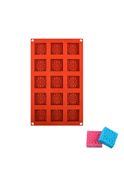 Choice Square Flower Pattern Silicone Mold For Chocolate Cylinder Candy Cooki...