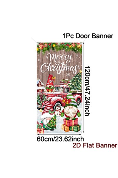 choice2 02 Christmas Door Banner Merry Christmas Decor for Home 2025 Xmas Han...