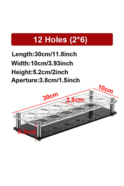 Choice1 Aperture 3.8cm-2x6 6/12/24 Holes Shot Glass Holder Bar Acrylic Shot G...