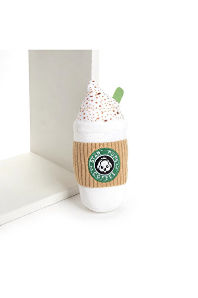 Choice Cream Coffee Teeth grinding dog toy Latte shaped plush pet toys that p...