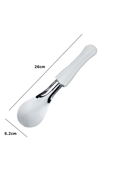 Choice3 WHITE Professional 304 Stainless Steel Ice Cream Scoop Rose Shape Kit...