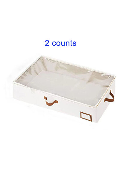 Choice1 2 counts Foldable Underbed Organizer, Bedroom Blanket Clothes Quilt S...
