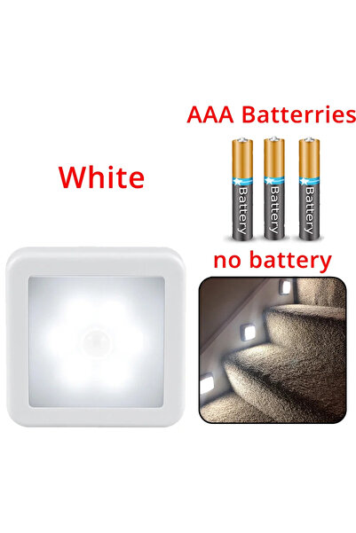 Choice3 مصباح ليلي LED أبيض يعمل بالبطارية مع مستشعر حركة ذكي، مصباح سرير يعم...