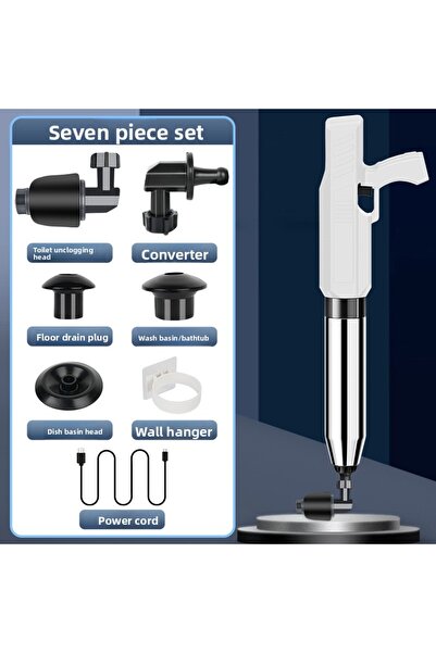 Choice white Toilet plunger,electric drain cleaner,high pressure pipe unclogg...