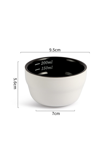 Choice A 200ml Ceramic Thickened Coffee Cup Measuring Bowl U Cupping Cup Espr...