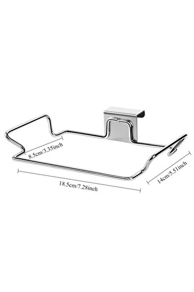 Choice 1pc Silver 1Pc Stainless steel kitchen garbage rack: household wall mo...