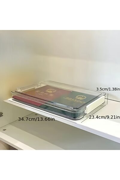 Choice S Acrylic Transparent Desktop Paper Storage Box A4 File Document Exam ...