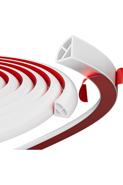Choice3 2m WHITE 1PC 1/2m Flexible Quarter Round MoldingCaulk Strip for Wall ...