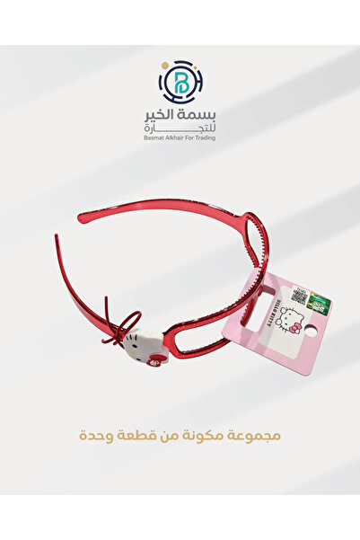 Hello Kitty طوق شعر قطعة وحدة للفتيات مطبوعة برسومات شخصية كرتونية هالو كاتي