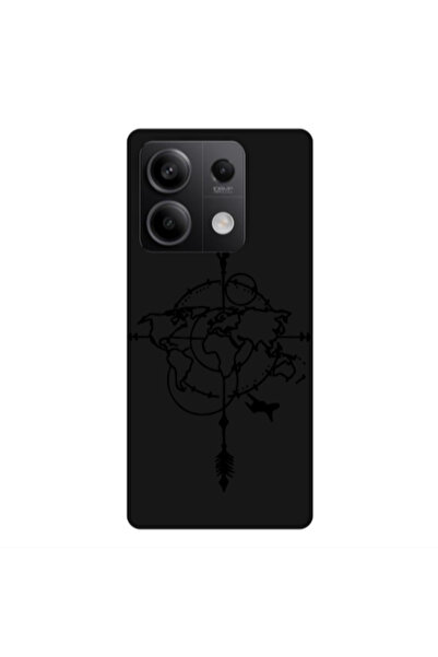 Other Xiaomi Redmi Note 13 5G Old Map Black Colored Silicone TPU Θήκη