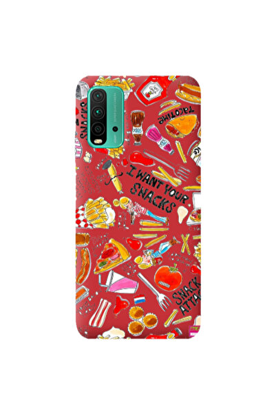 Other Xiaomi Poco M3 Snack attack Red Colored Silicone TPU Θήκη