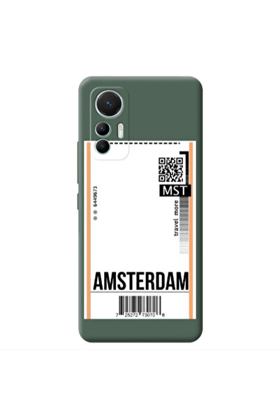 Other Xiaomi Mi 12 Lite Amsterdam Travel More Dark Green Colored Silicone TPU...