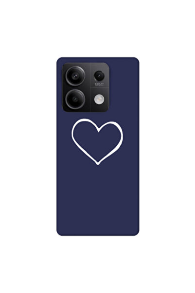 Other Xiaomi Redmi Note 13 5G White heart Dark blue Colored Silicone TPU Θήκη
