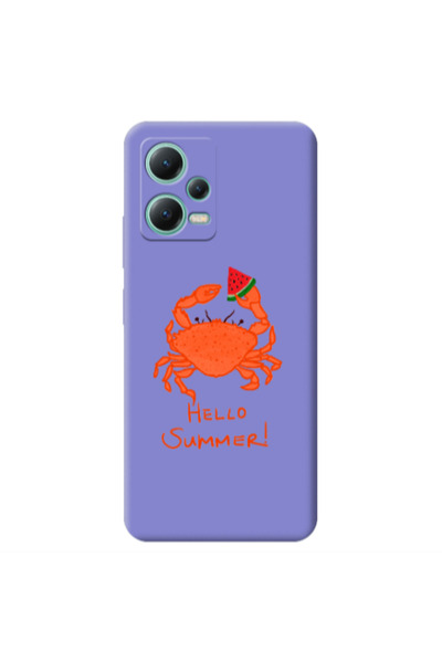Other Xiaomi Redmi Note 12 Pro 5G Hello Summer! Purple Colored Silicone TPU Θήκη
