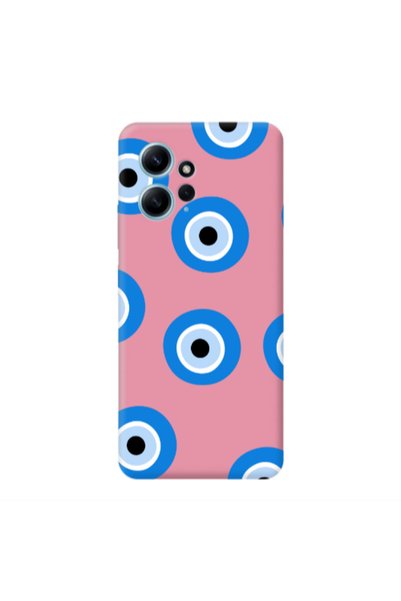 Other Xiaomi Redmi Note 12 4G Evil eyes beads Pink Colored Silicone TPU Θήκη