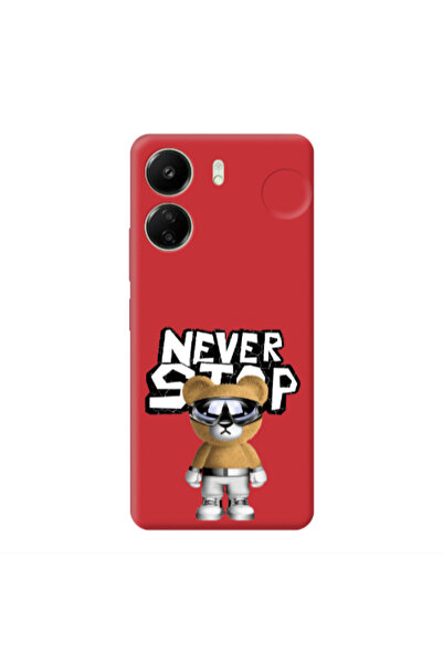 Other Xiaomi Redmi 13C Never stop Red Colored Silicone TPU Θήκη
