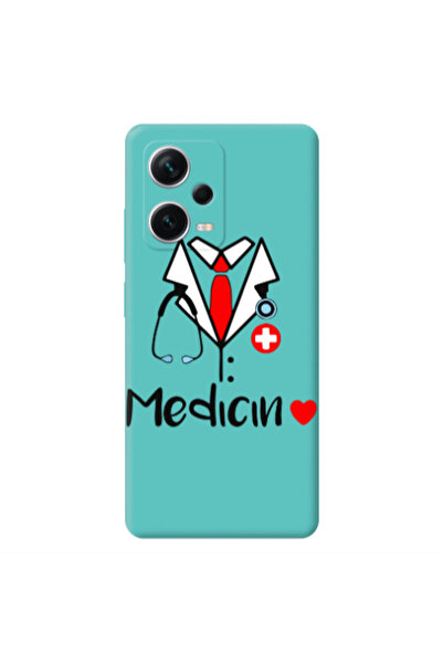 Other Xiaomi Poco X5 Medicin Turquoise Colored Silicone TPU Θήκη