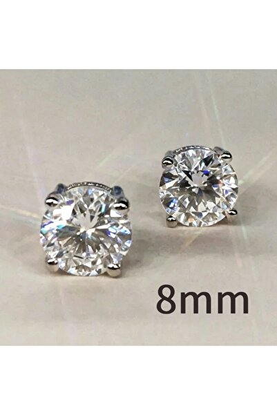 choice2 8mm Huitan Round Cubic Zirconia Crystal Stud Earrings Women/Men Daily...