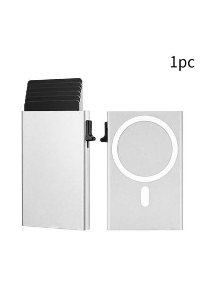 Choice Silver RFID Blocking Magnetic Suction Card Holder Men Women Fashion Mo...