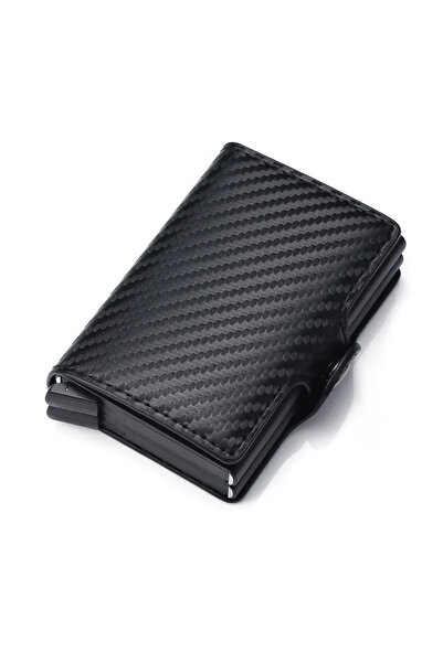 Choice6 Carbon Fiber Rfid Men Holder Wallets Luxury Carbon Fiber Slim Mini Wa...