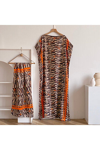 Choice light brown NEW Fashion Summer Dress With Big Scarf Dubai Turkey Kafta...