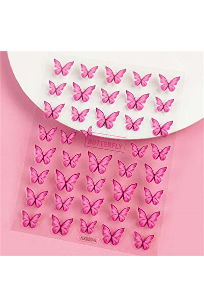Choice ملصقات أظافر NAILFYOU بتصميم فراشة ثلاثية الأبعاد، ملصقات كورية وردية ...