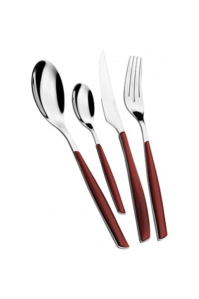 CASA BUGATTI Set de 24 de piese de tacâmuri, - Glamour, bordo