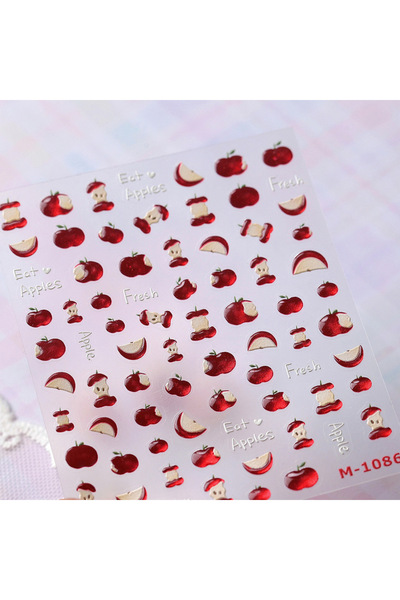 Choice3 1pcs 5D Shiny Ice Translucent Jelly Delicious Red Adhesive Nail Art S...