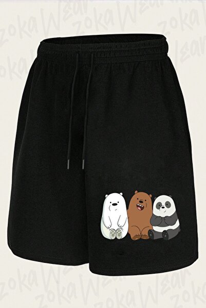 ZOKAWEAR Unisex σορτς με στάμπα Kafadar Bears Design