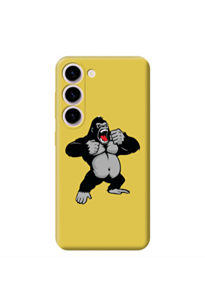 Other Samsung S23 Plus Angry Gorilla2 Yellow Colored Silicone TPU Θήκη