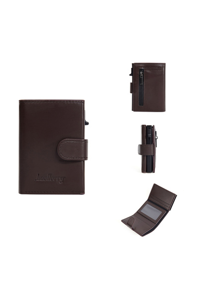 Choice1 coffee Baellerry Aluminum Card Holder for Men with Auto Pop-Up Slide ...