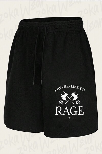ZOKAWEAR Unisex Barbarian I Would Design Printed Shorts