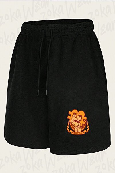 ZOKAWEAR Unisex Bitcoin Cryptocurrency Design Printed Shorts