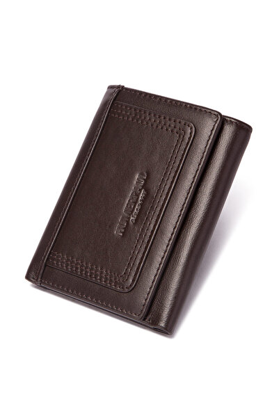Choice3 coffee HUMERPAUL Genuine Leather Women's Wallet RFID Trifold Holder M...