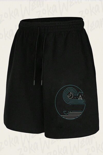ZOKAWEAR Unisex Moonlight Companions Design Printed Shorts
