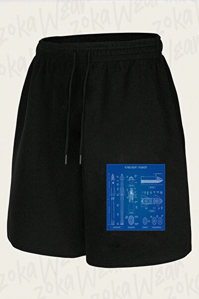 ZOKAWEAR Unisex Spacex Super Heavy Design Printed Shorts