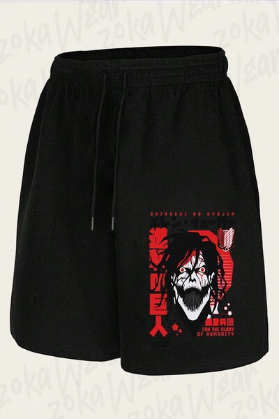 ZOKAWEAR Unisex Aot Eren Yeager 4 Design Printed Shorts
