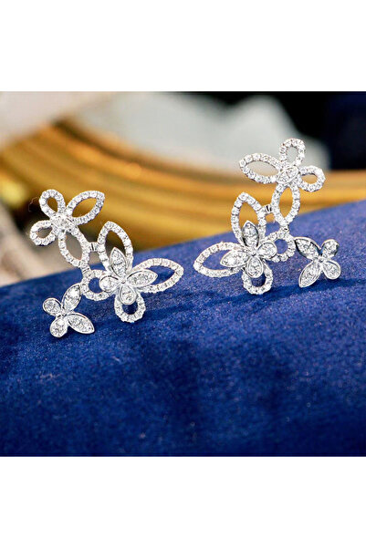 Choice E1473 Huitan New Fashion Butterfly Stud Earrings with Brilliant CZ Lux...