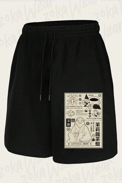 ZOKAWEAR شورت مطبوع بتصميم Avatar The Last Airbender General Iroh Info للجنسين