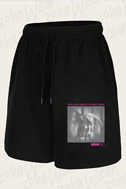 ZOKAWEAR شورت مطبوع بتصميم Mean Girls Regina George Rainy Day للجنسين