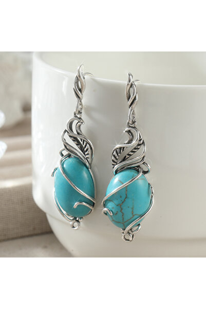Choice A849-1 Fashion Bohemian Synthetic Turquoise Drop Dangle Earrings For W...