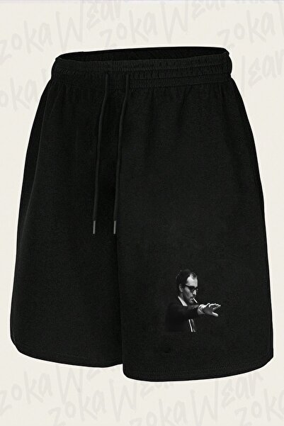ZOKAWEAR Unisex σορτς με στάμπα γραφικού σχεδιασμού εμπνευσμένο από τον Godard