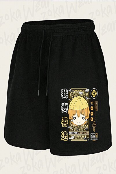 ZOKAWEAR Unisex Demon Slayer Zenitsu Agatsuma V2 Design Printed Shorts