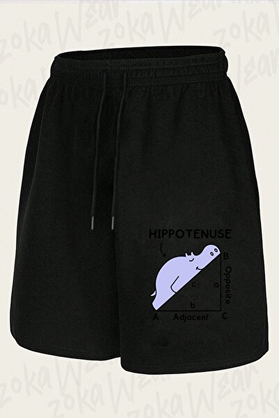 ZOKAWEAR شورت مطبوع بتصميم هيبوتينوس للجنسين