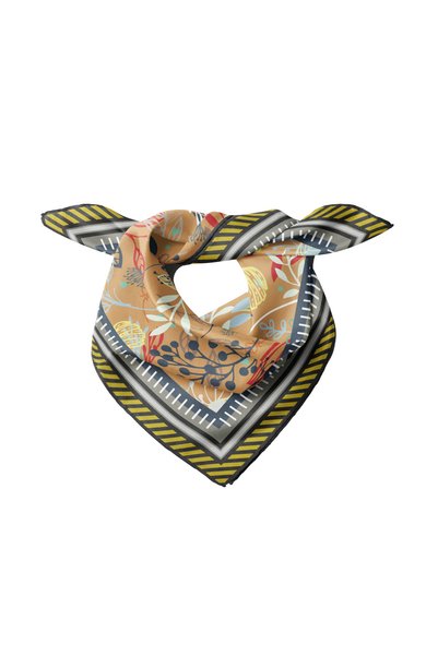 Sultan İpek Floral Patterned Scarf / Bandana 50X50Cm
