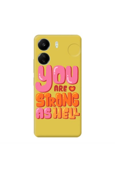 Other Xiaomi Redmi 13C You are Love Strong Yellow Colored Silicone TPU Θήκη